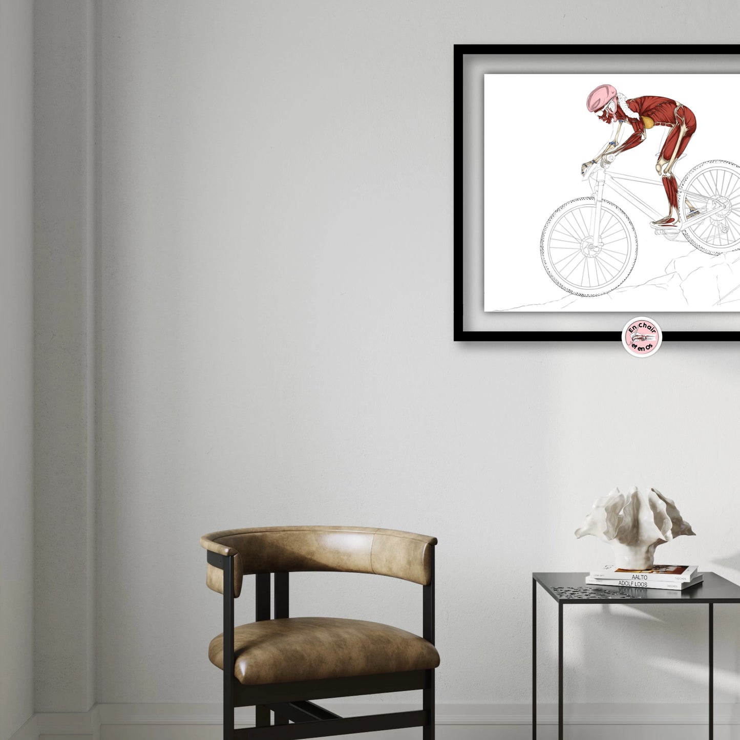 poster anatomique vélo vtt en chair et en os