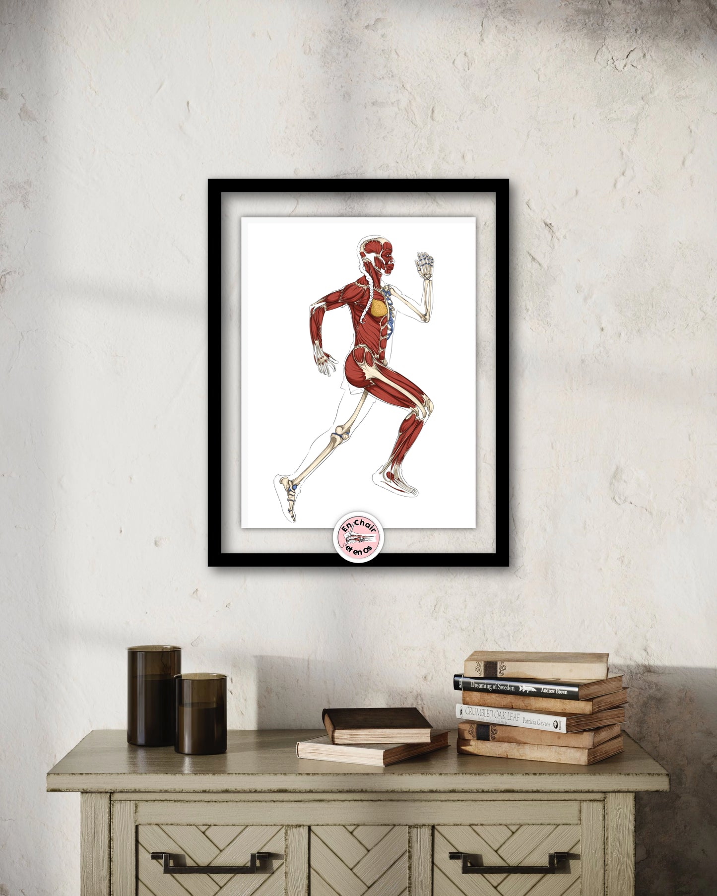 Écorché anatomique de la course à pied - la marathonienne