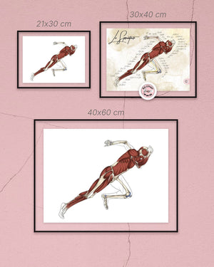 Poster du sprinteur en 3 formats : 21x30, 30x40 et 40x60 cm – En Chair et en Os